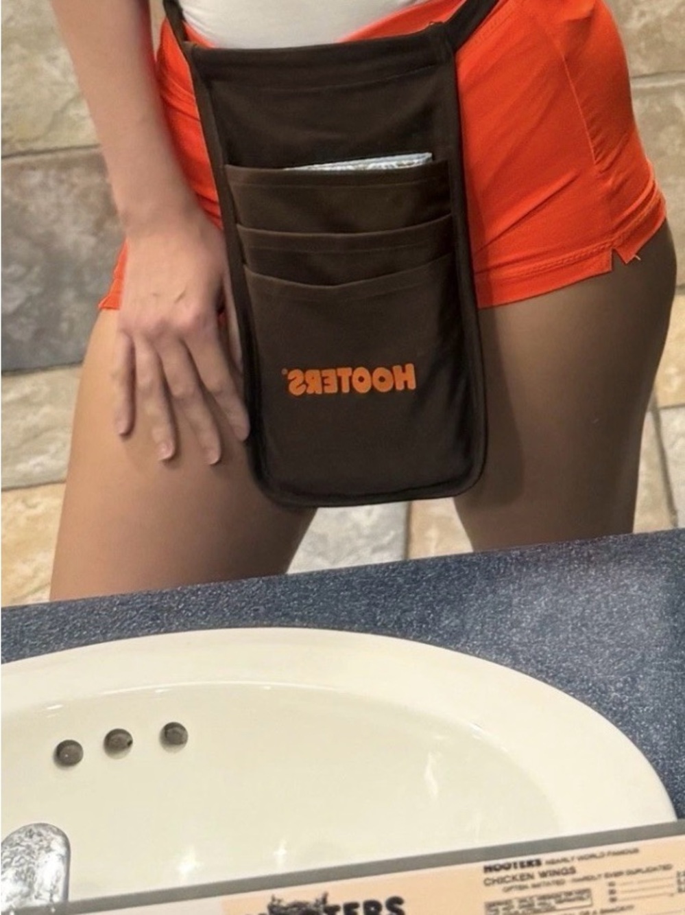 2 Hooters girls panty hose